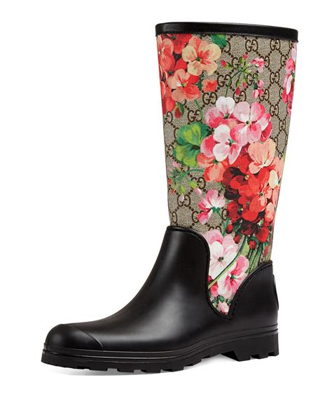 gucci rain boots pink|Gucci Prato Gg Blooms Rain Boot, Multi/pink, Multi Colors In Pink .